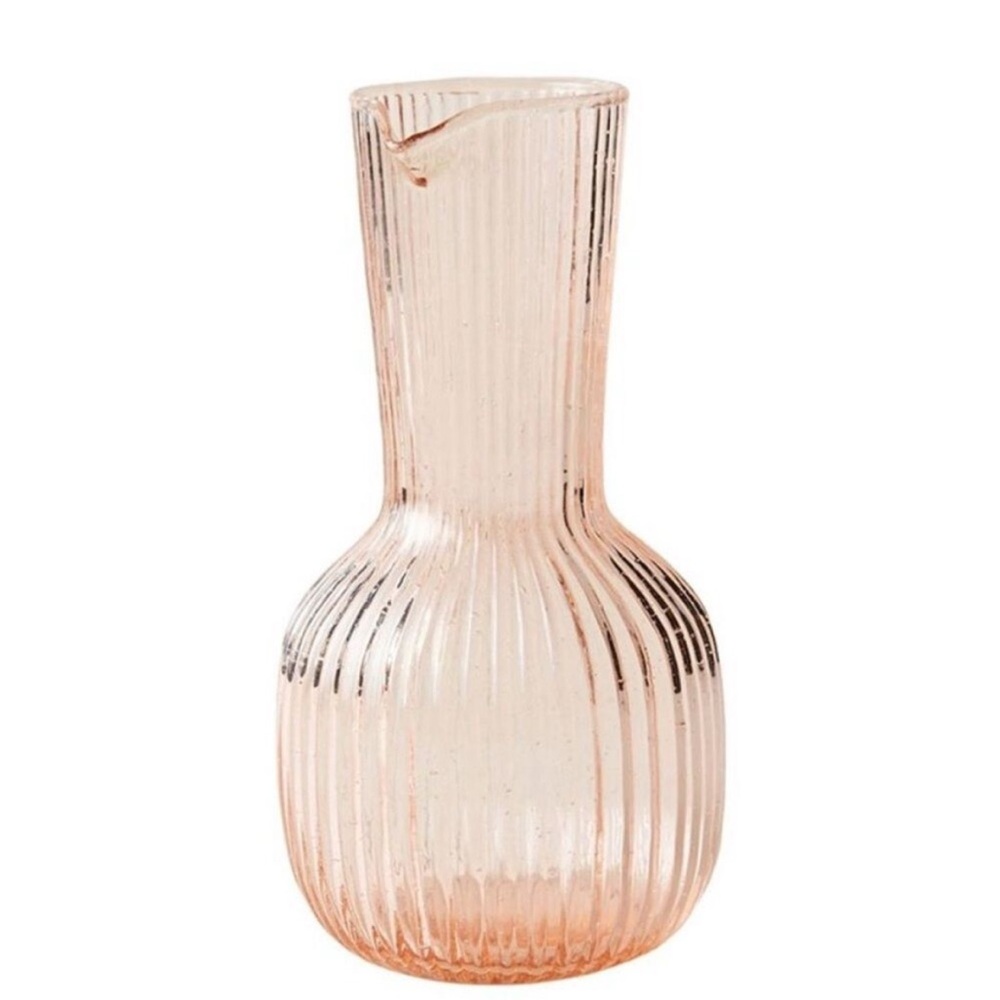 Anthropologie Ess Orla Glass Carafe in Pink